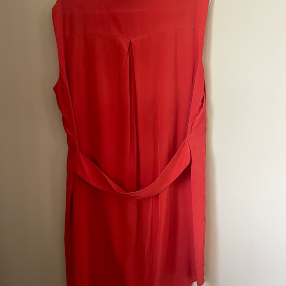 ALL SAINTS ORANGE SILK DRESS - Picture 4 of 5